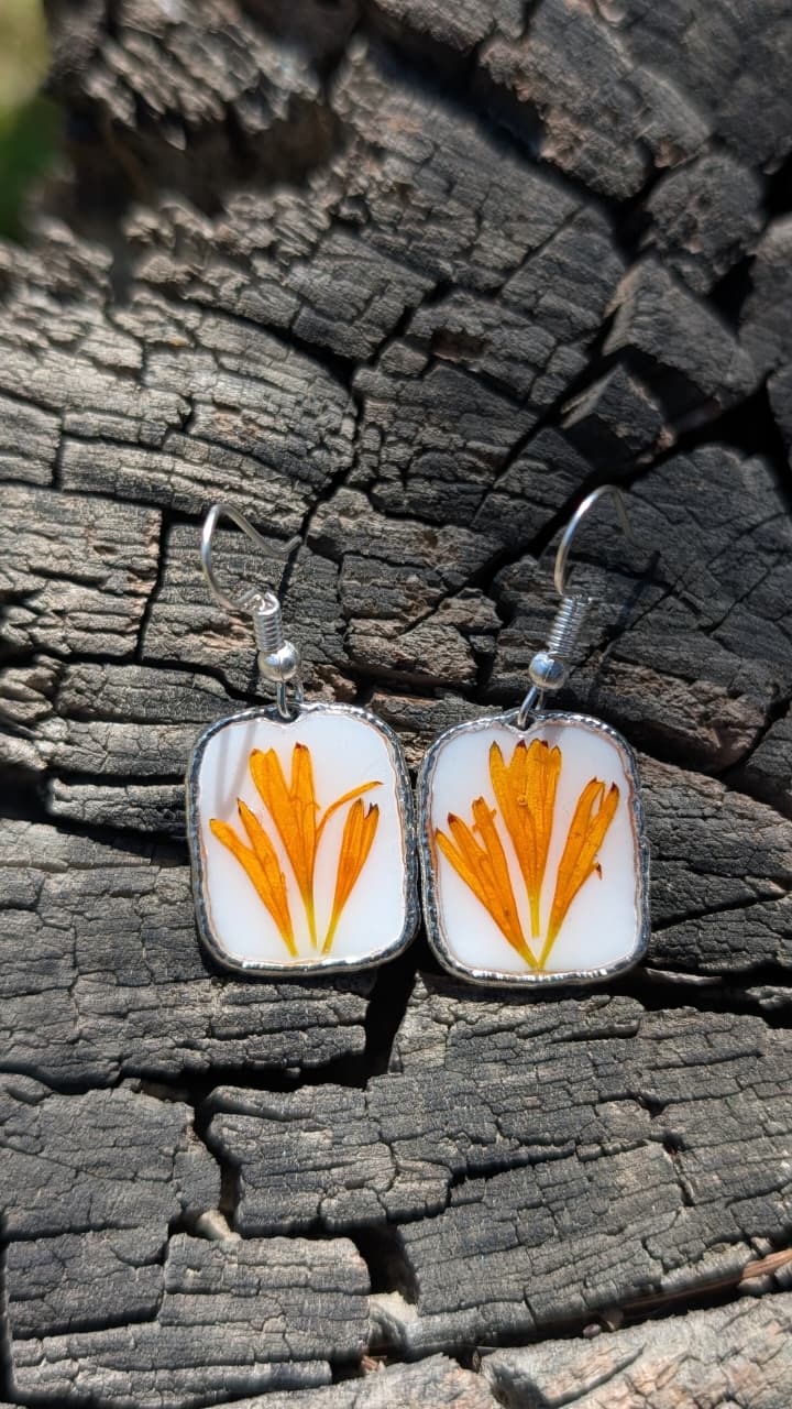 Silver Marigold Muse Earrings